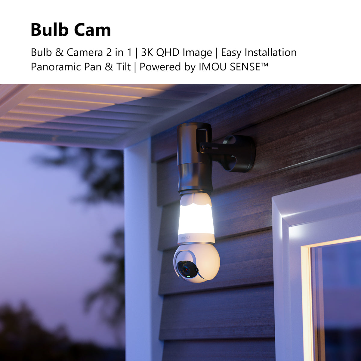 IMOU BULB CAM (2K) 3MP E27 Panoramic PT Wi-Fi Security Camera