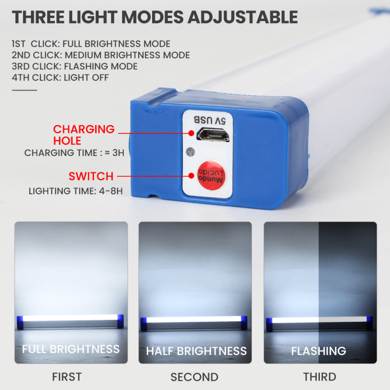 60W USB Emergency Light LED 52cm