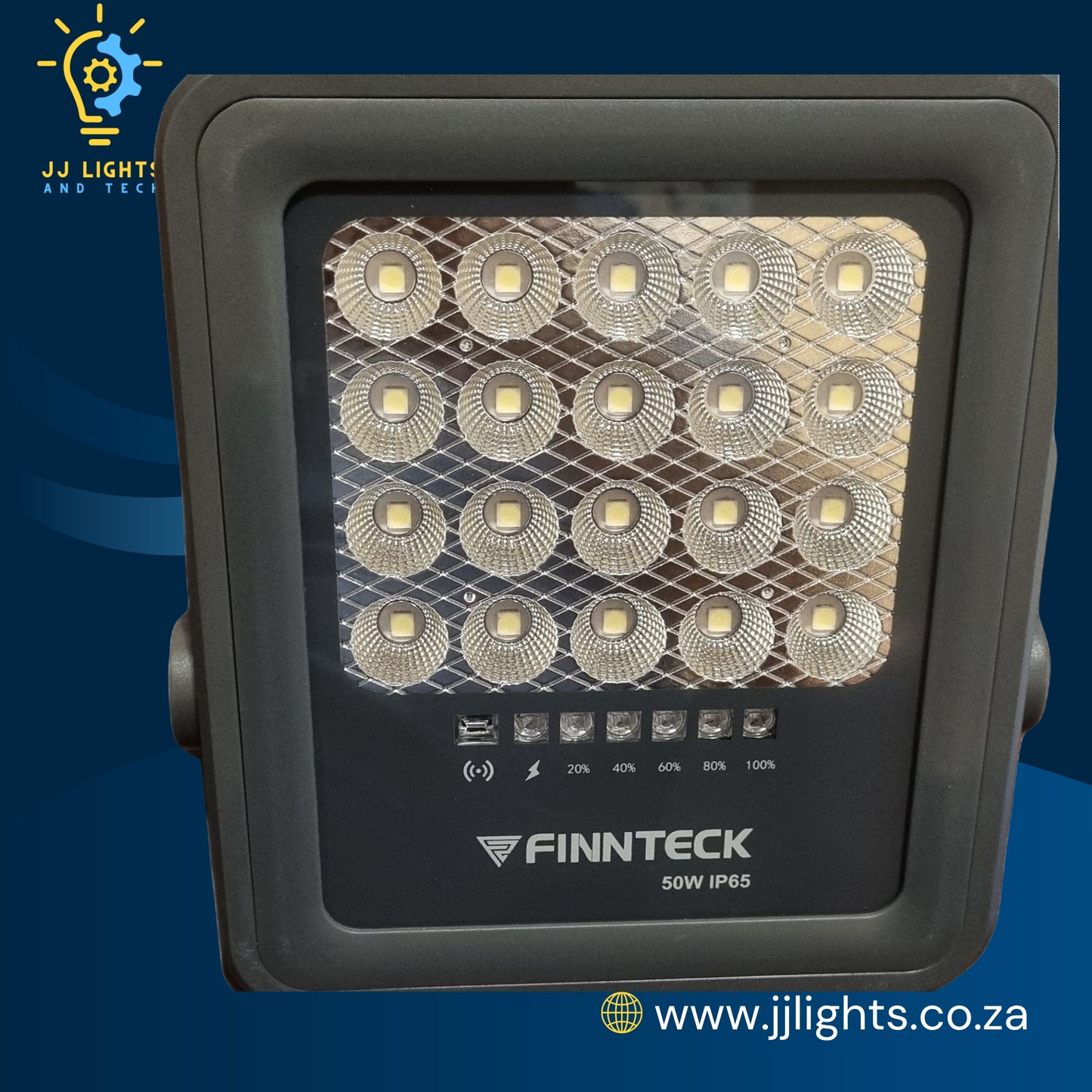 50Watt Finnteck Solar Flood Light Set