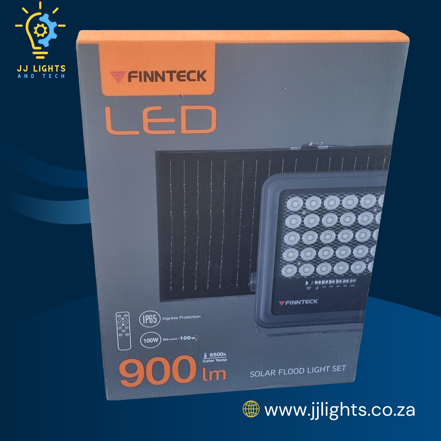 100Watt Finnteck Solar Flood Light Set