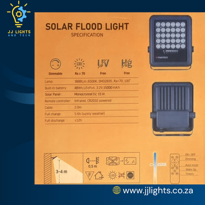 150Watt Finnteck Solar Flood Light Set