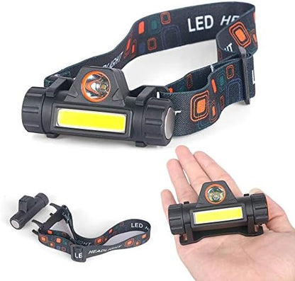 LED Headlamp Magnetic USB Rechargeable COB Headlight