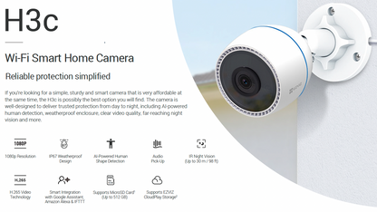 EZVIZ H3C 1080p Wi-Fi Smart Home Camera