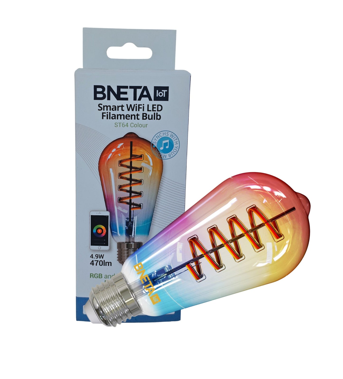 BNETA IoT Smart WiFi LED Filament Bulb – ST64-FC