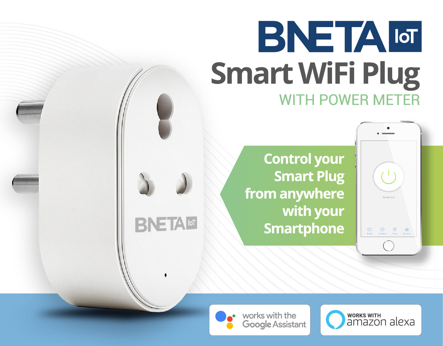 BNETA IoT Smart WiFi Plug SA 2 & 3 Pin